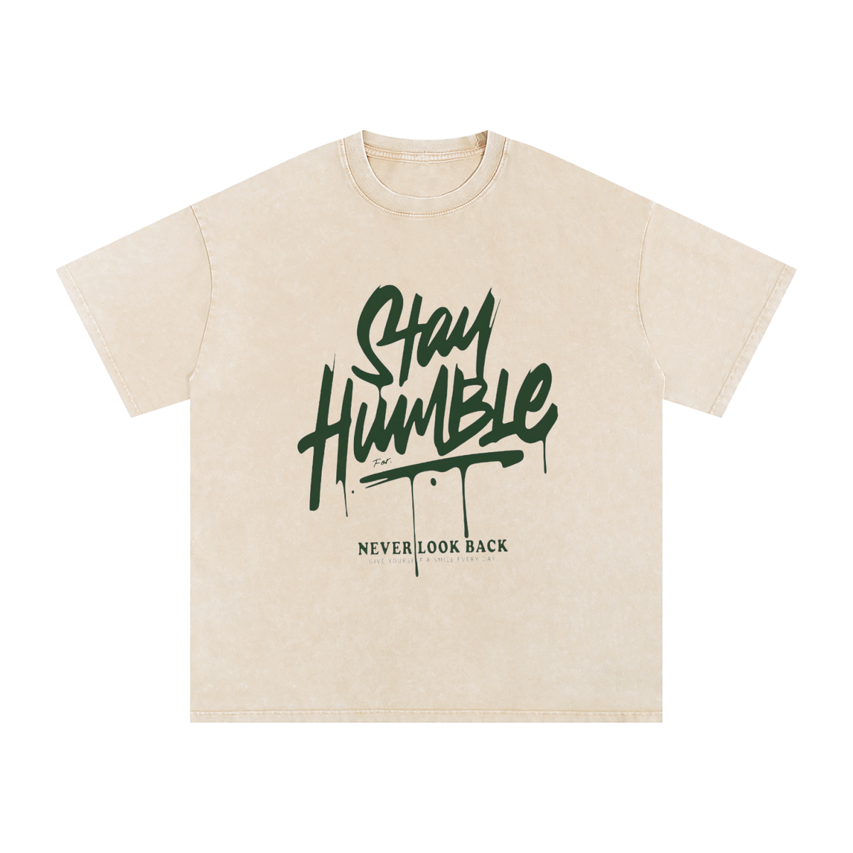 Snow Washed Oversized Cotton T-Shirt