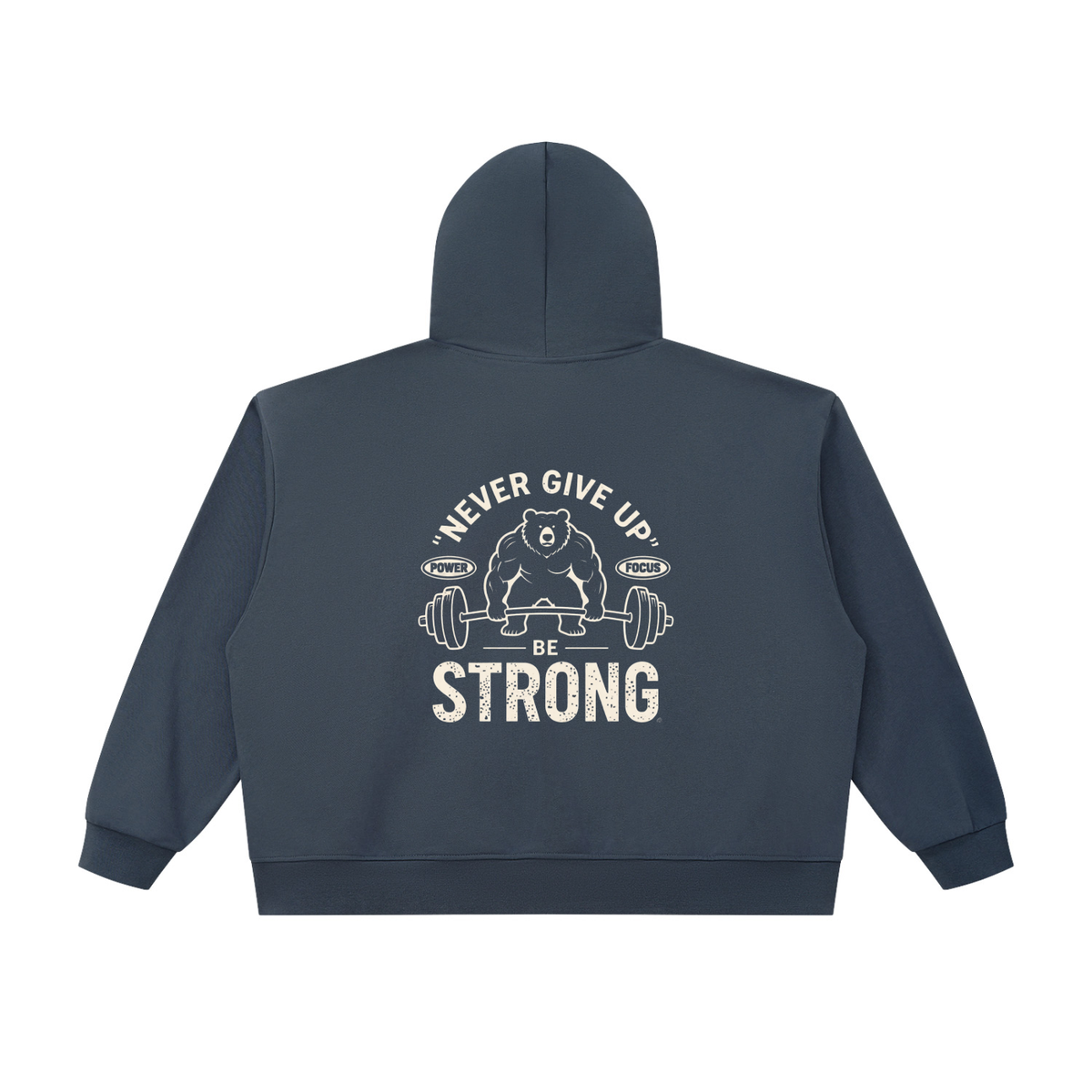 Unisex Oversized Chunky-Zip Boxy Hoodie