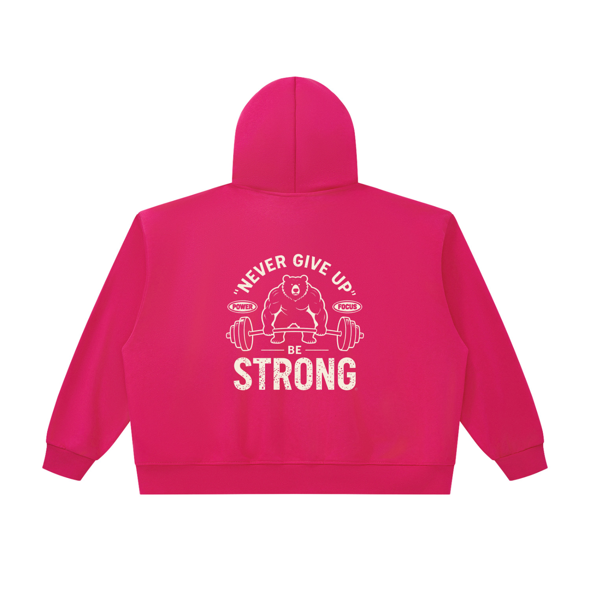 Unisex Oversized Chunky-Zip Boxy Hoodie