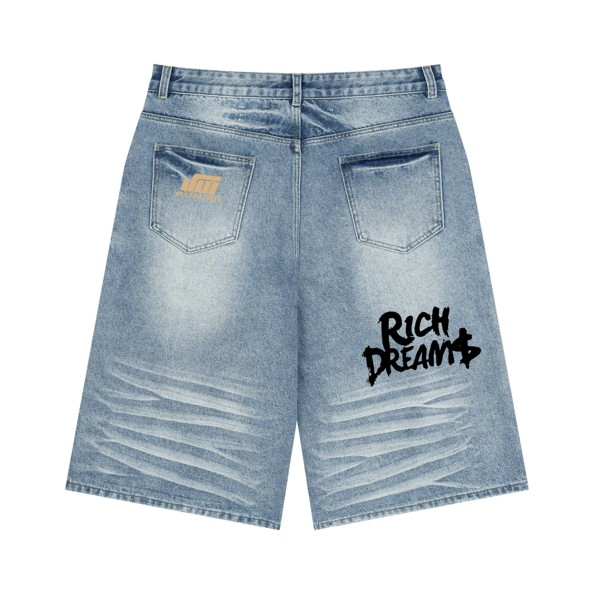 Men's Vintage Wash Denim Shorts