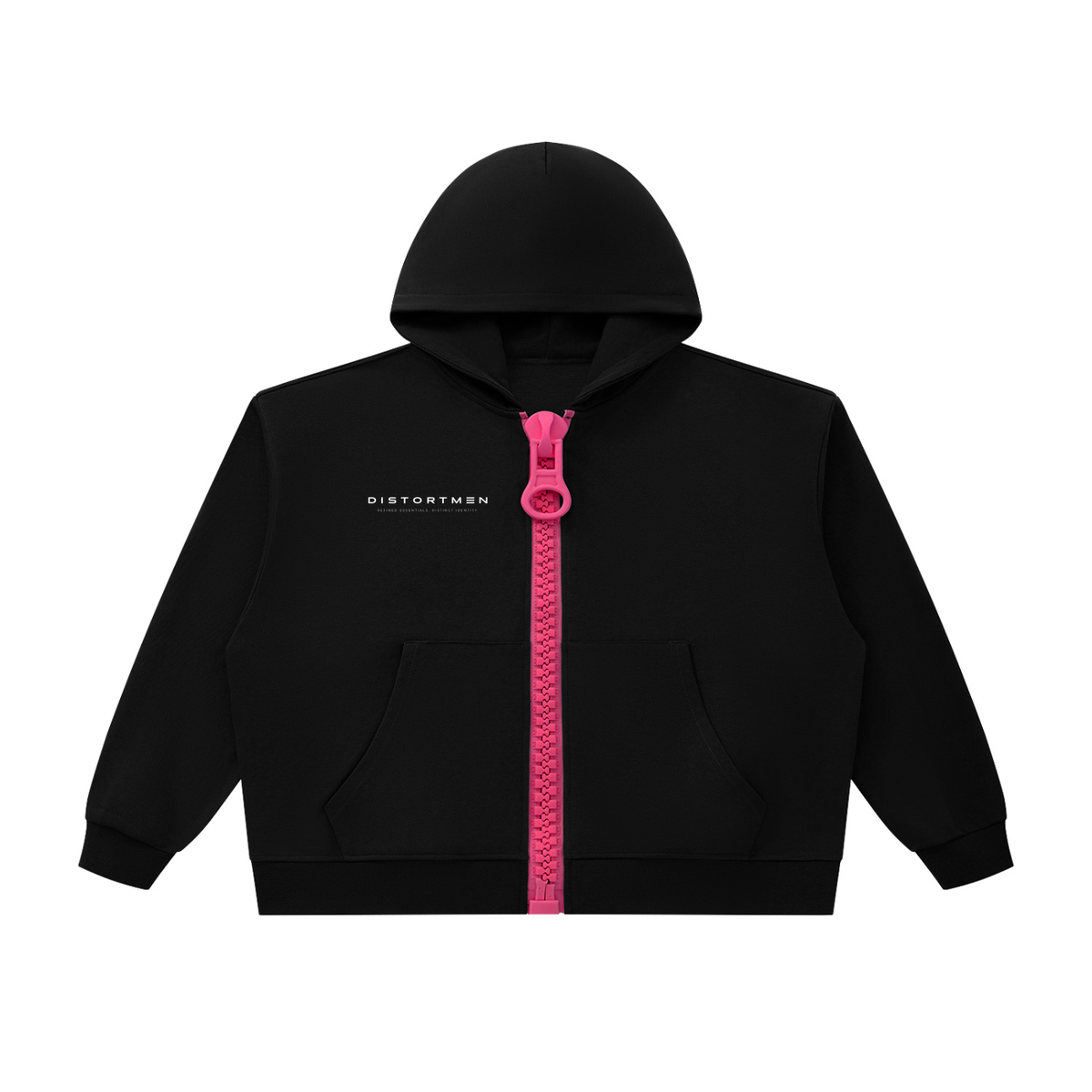 Unisex Oversized Chunky-Zip Boxy Hoodie