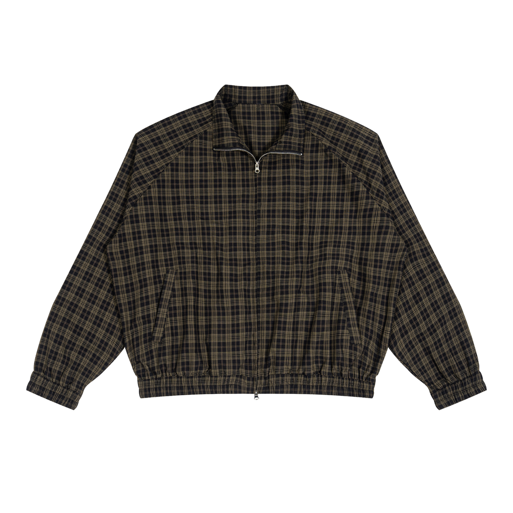 Unisex Plaid Full-Zip Track Jacket