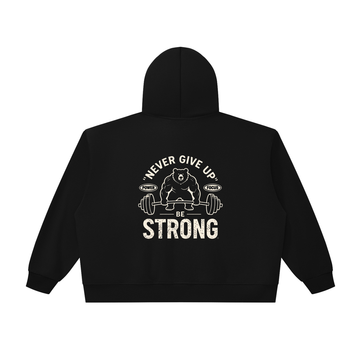 Unisex Oversized Chunky-Zip Boxy Hoodie