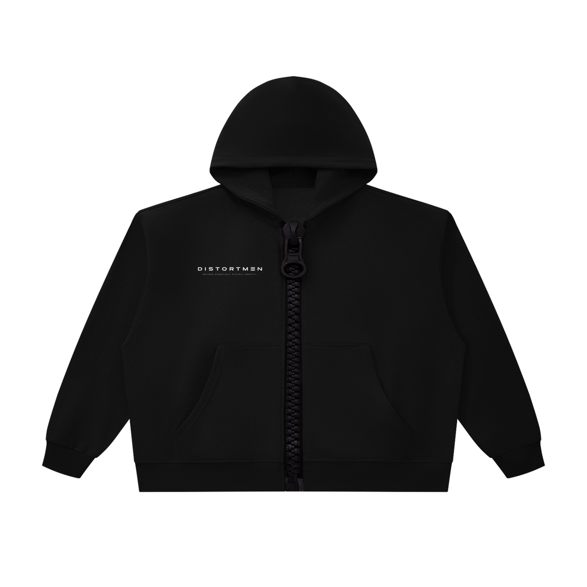 Unisex Oversized Chunky-Zip Boxy Hoodie