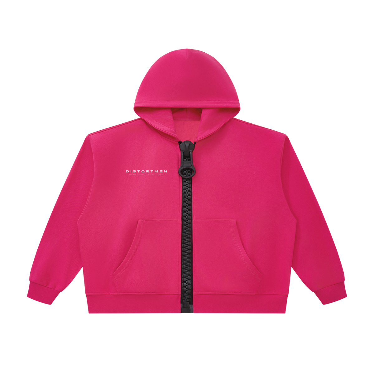 Unisex Oversized Chunky-Zip Boxy Hoodie