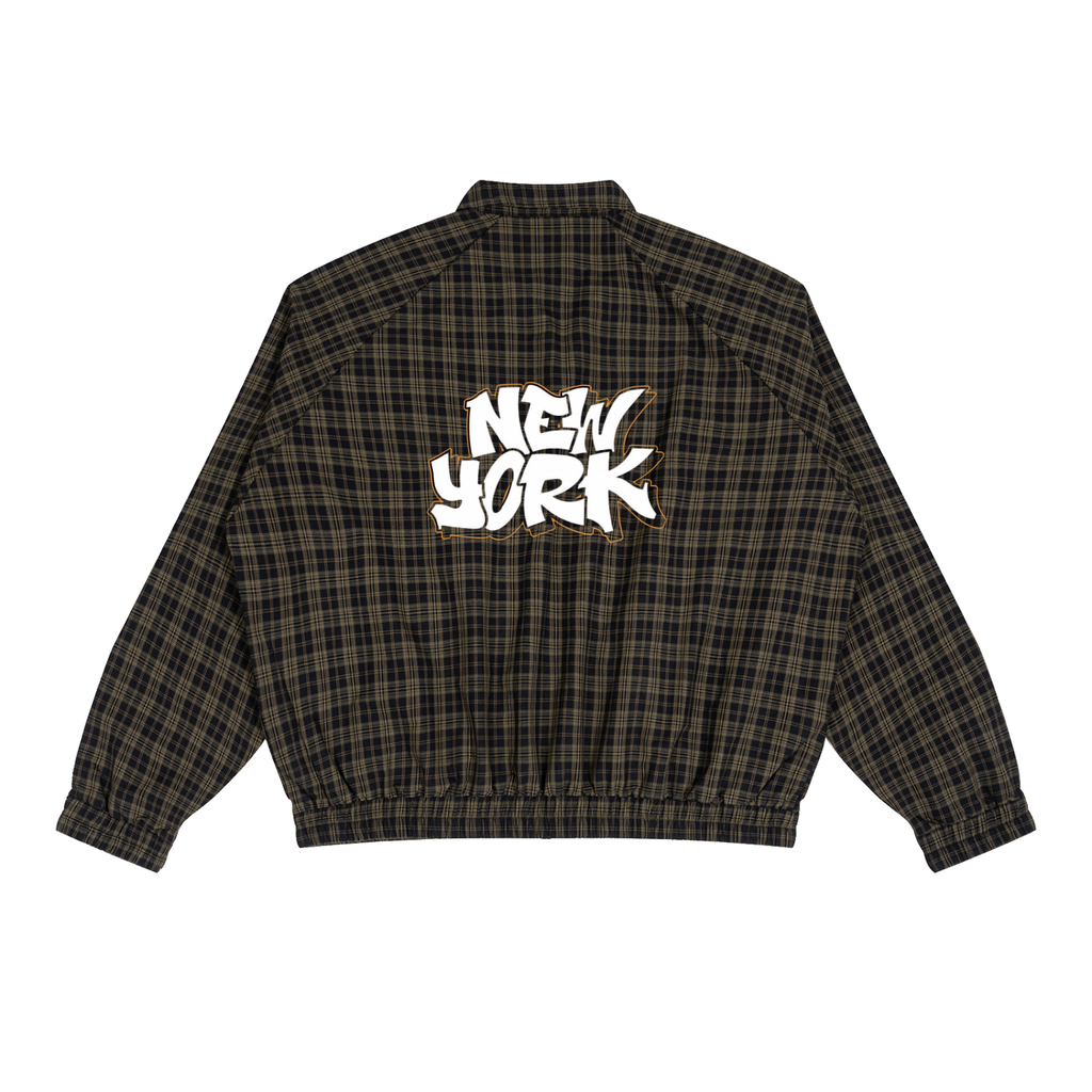 Unisex Plaid Full-Zip Track Jacket