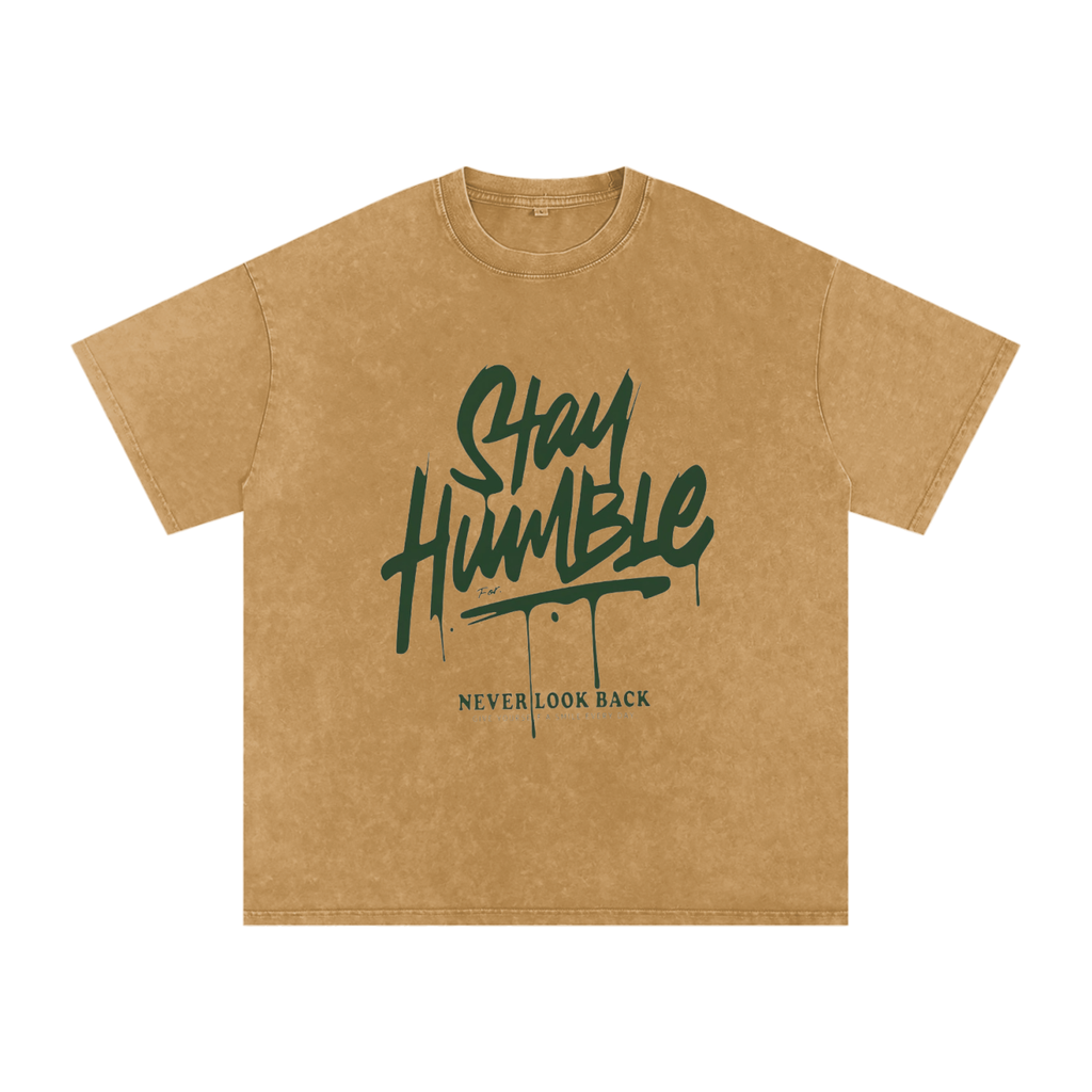 Snow Washed Oversized Cotton T-Shirt