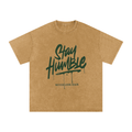 Snow Washed Oversized Cotton T-Shirt